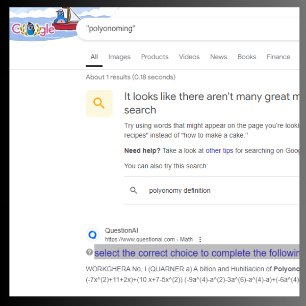Polyonoming All Web Search Result 2nd August 2024 Page Header Image